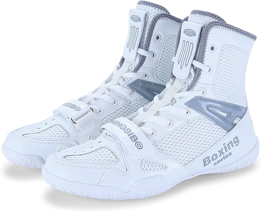 BLBK Boxing Shoes Men's Wrestling Shoes Combat Boxers Youth Muay Thai Kickboxing Sparring Boxers Trainers Breathable Boxing Boots Ring Shoes for Men