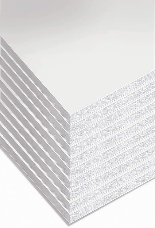 A1 White Foamboard – 5mm Thick x 5 Sheets (594mm x 841mm) – Lightweight Mounting Boards for Crafts, Displays, Signage, and Model Making