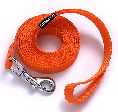 6 FT Puppy Leashes, Strong Traditional Style Leash with Easy to Use Collar Hook,Dog Lead Great for Small and Medium and Large Dog Orange, 58 in x 6 ft