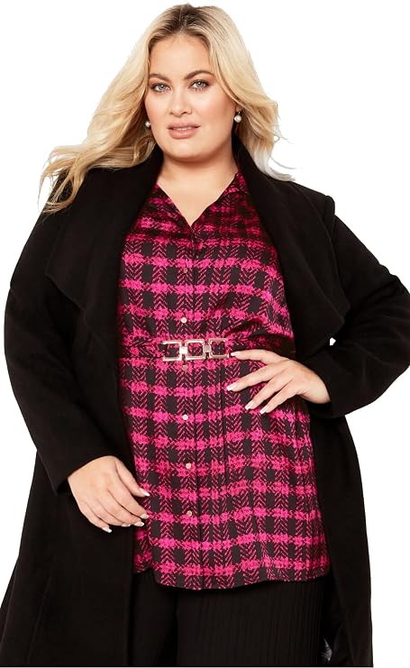 AVENUE Women's Plus Size Eva Longline Shirt