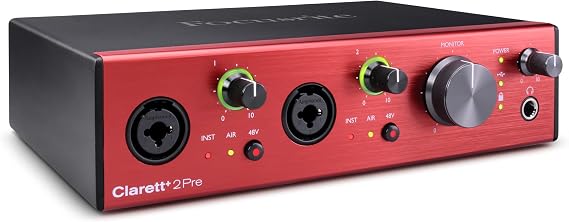 Focusrite Clarett+ 2Pre 10-In/4-Out USB-C Audio Interface
