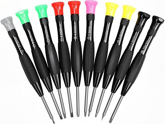11pcs Precision Screwdriver Set Small Mini Screwdriver Set Glasses Watch Screwdriver Repair Kit Tiny Micro Screwdrivers with Magnetizer for Jewellers Doorbells Computers Watchmakers