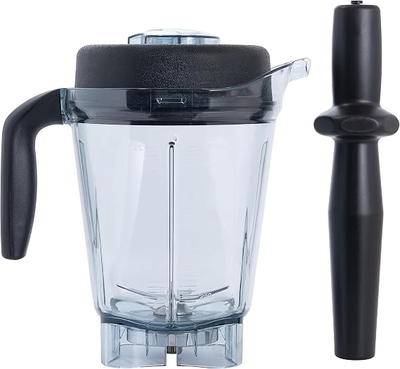 Replacement Container For Vitamix 64oz Low-Profile Blender Pitcher Fits 5200, 5300, 6500, Explorian, Professional Series, More Includes Lid, Blade Assembly, Tamper