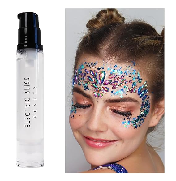 10 ML Quick Dry - Cosmetic Glitter Glue - Electric Bliss Beauty - Face & Body Chunky Glitter Glue Adhesive Body Cosmetic Makeup