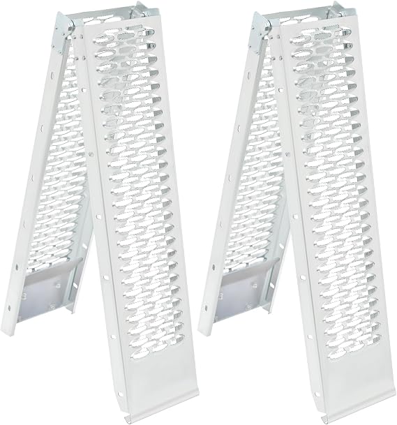 2pcs Loading Ramps, Folding Truck Ramps Loading, Steel Loading Ramps for Pickup Trucks, ATV Ramps for Motorcycles/Electric Bikes/Trucks/Dirt Bikes, 529.11lbs Each Load Bearing Capacity