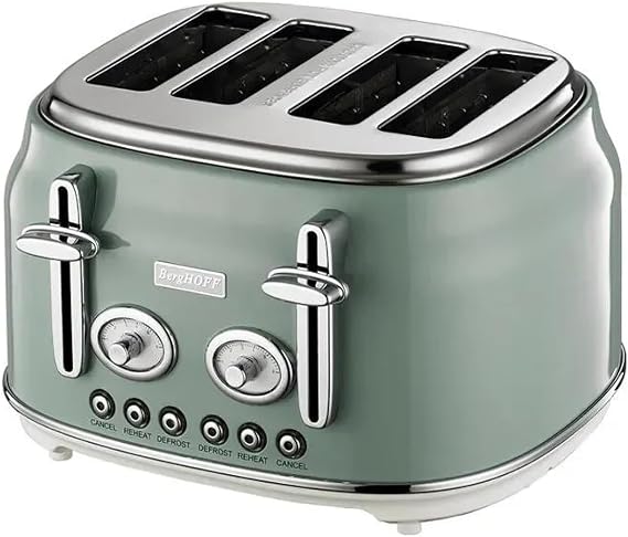 BergHOFF GEM RETRO Mint Yeşil Dört Dilim Ekmek Kızartma Makinesi