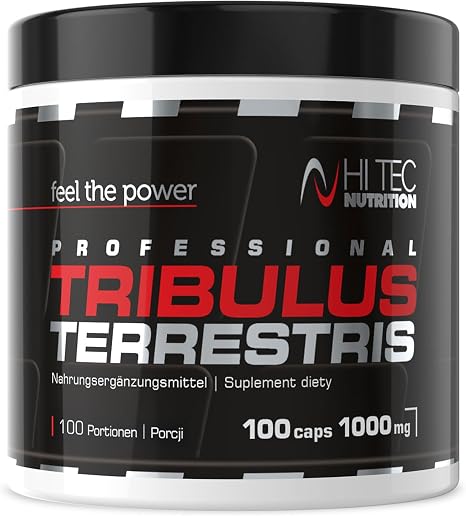 Tribulus Terrestris Professional – hochdosierter Testosteron Booster natürlich mit Zink Maca & Vitaminen hormonfrei & laborgeprüft – 100 Kapseln - Hi Tec Nutrition