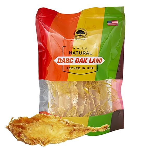 DABC OAK LAND Rich in Collagen Skin Beauty Cuisine Tonic Dried New Zealand Cod Fish Maw Hua Jiao (Large 8oz/bag)