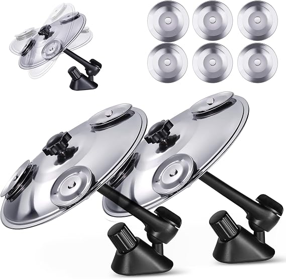 NEW VERSION Car Cymbal Drum Air Vent, Mini Cymbal Car Symbol for Cars Easy Install on Dashboards & Vents, Premium Stainless Crash Cymbals Quirky Gift for Road Trips & Music Lovers (2 Pack)