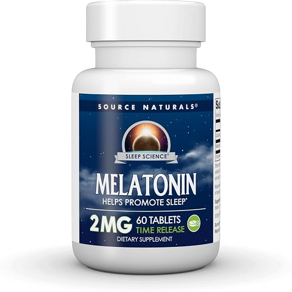 Source Naturals Sleep Science Melatonin, 2 mg - 60 Time-Released Tablets | Helps Promote Sleep*