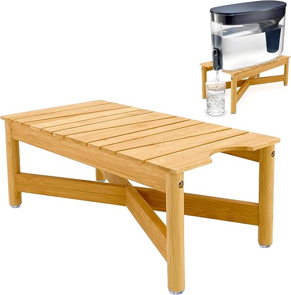 ZPirates Water Filter Dispenser Stand - Bamboo, Wobble Resistant