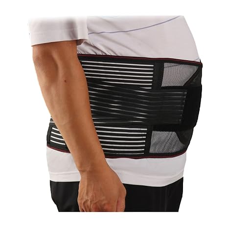 Plus Size Back Brace Lumbar Support Belt Decompression Spine Waist Support Belt Lumbar Pain Relief Double Support Corrector(6XL)
