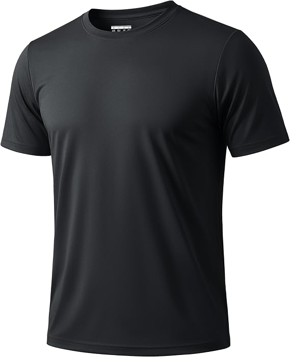 KEFITEVD Men's Quick Dry Stretchy T-Shirt Summer Thin Sports Tee Casual Lightweight Short Sleeve Tops