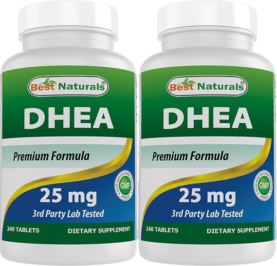 Best Naturals DHEA (Mirconized) 25mg 240 Tablets - Pack of 2