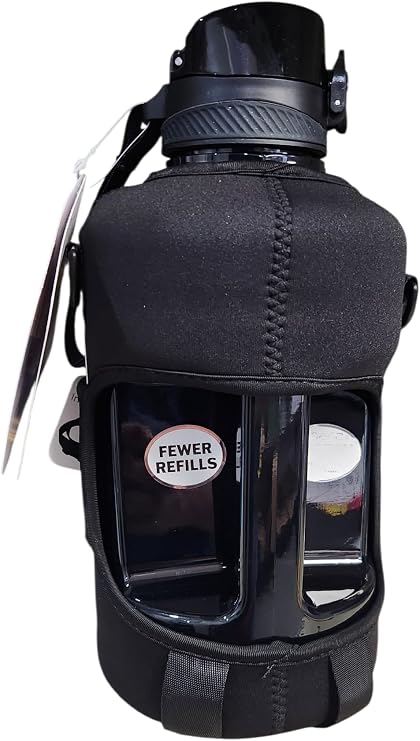 Apana On-The-Go Convertible Sport Jug Water Bottle, 74oz / 2200ml, Black