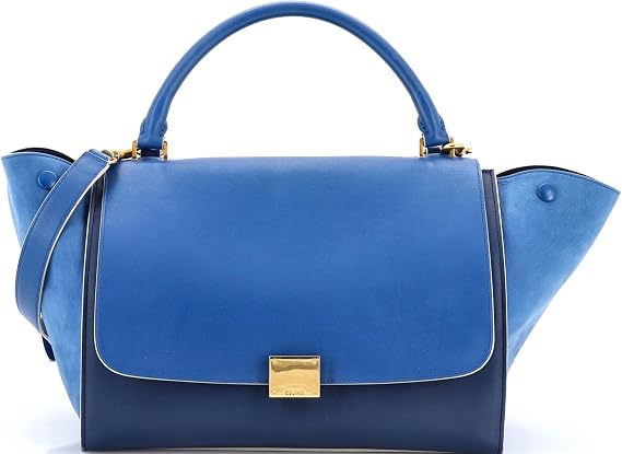 Pre-Loved Trapeze Bag Leather Medium, Blue