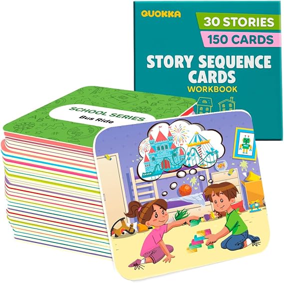 QUOKKA Sequence Speech Therapy Toys for Toddlers 3-4 - Autism Learning Materials for Kids 5-7 - Improved Version