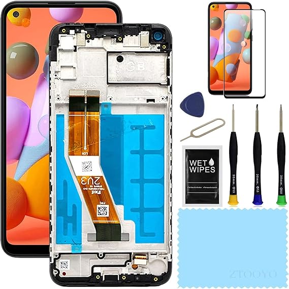 for Samsung Galaxy A11 A115u1 Screen Replacement with Frame | ZTOOYO For Samsung A11 Screen Replacement kit A115u1 A115a A115w S115dl LCD Display Digitizer Touch Screen Assembly