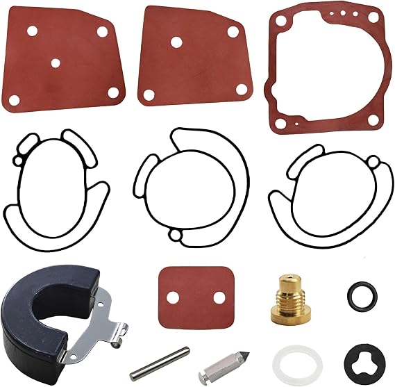 438996 Carburetor Rebuild Kit for Johnson Evinrude OMC V4 V6 90 105 115 150 175 HP Outboard Motors 435442 436852 18-7247