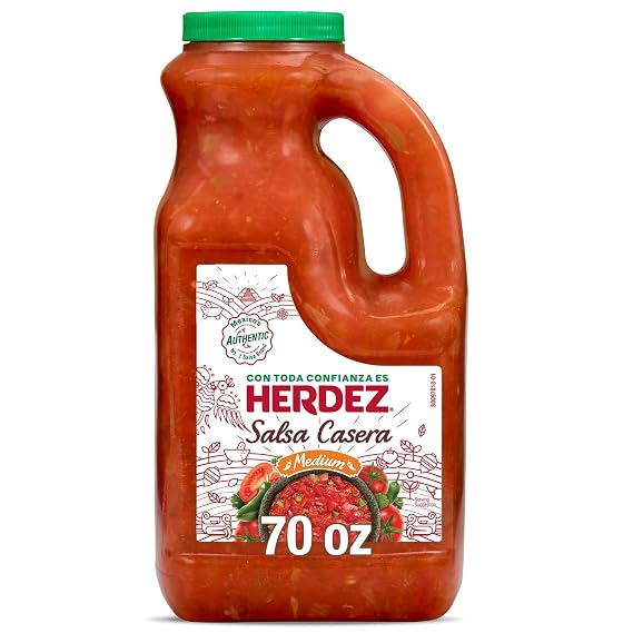 HERDEZ Salsa Casera, Medium, 70 oz Jug | Authentic Mexican Homestyle Salsa for Tacos, Chips & Dips