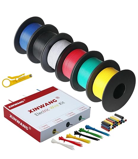 XINWANG 30AWG Hook Up Wire Kit, 6 Colors, 82FT Each