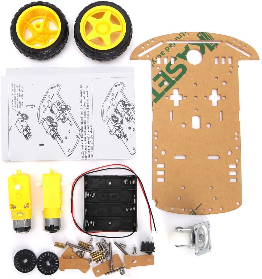 DollaTek Smart Motor Robot Car Battery Box Chassis Kit Speed Encoder For Arduino