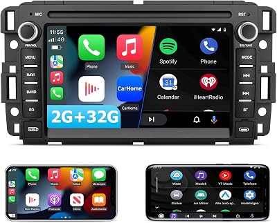 Car Radio Stereo for Chevy Silverado 2007-2014 Tahoe GMC Sierra Yukon,232G Android 13 Touch Screen Head Unit with CarPlay Android Auto Bluetooth GPS FM AM DSP