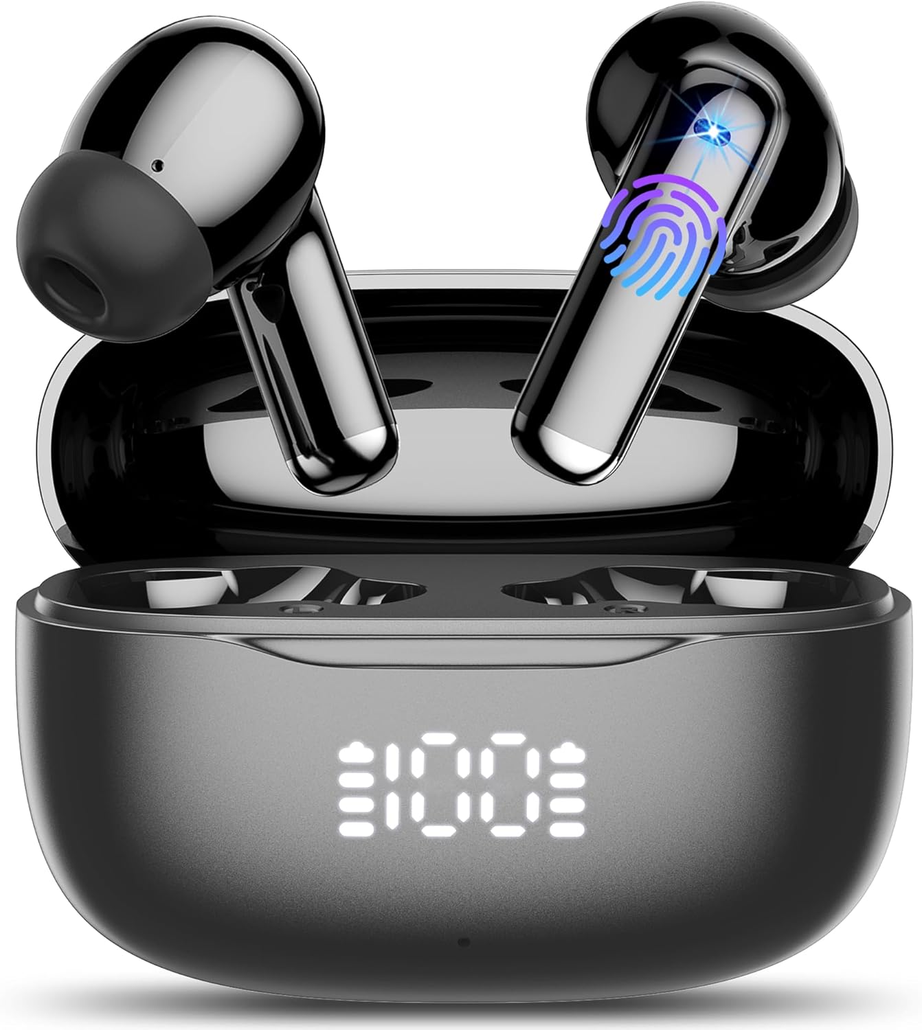 Wireless Earbuds, Bluetooth 5.4 Headphones in Ear with 4 ENC Mic Ear Buds Wireless Earphones Mini Ear Buds 40H Playtime HiFi Stereo Sound IPX7