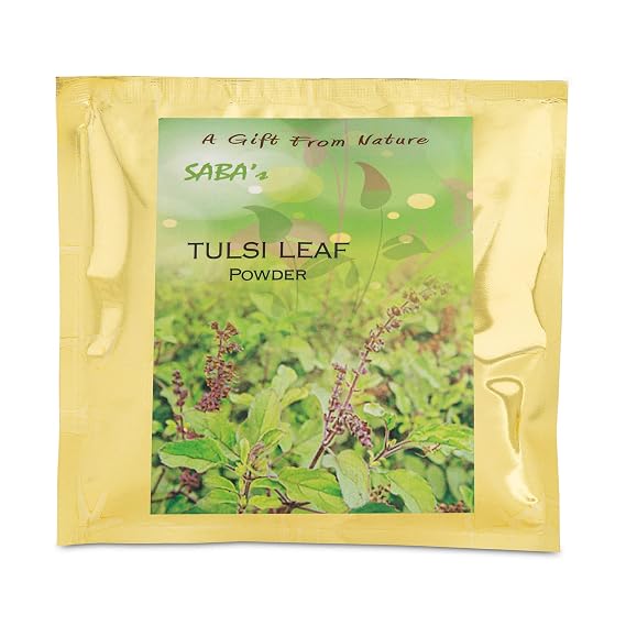 Tulsi leaf Powder by Saba Botanical - Ocimum Sanctum, Ocimum tenuiflorum, holy Basil - 100 Grams