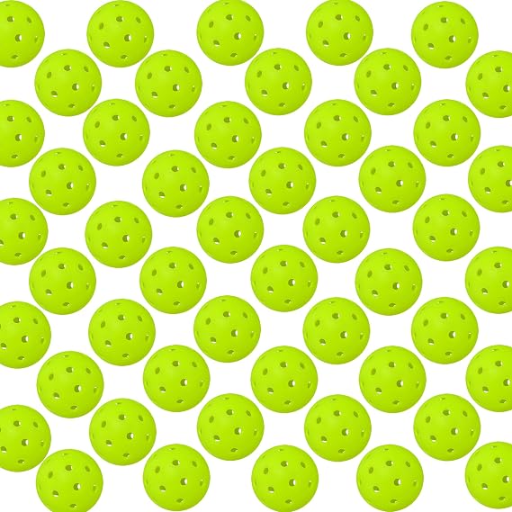 Pickleball Balls - Crack-Resistant - 40 Holes Outdoor Pickle Balls | High Bounce, Perfectly Balanced Pickle Ball for Tournament Play