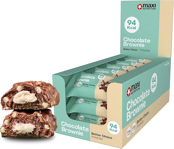 MaxiNutrition Better Choice Protein Bar Chocolate Brownie, 15x 22.5g, 7.5g Protein Content, Low in Calories, 94kcal Protein bar