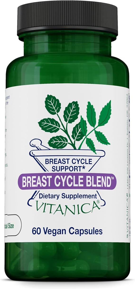 Vitanica Breast Cycle Blend, Iodine & Borage Oil, Vegan, 60 Capsules