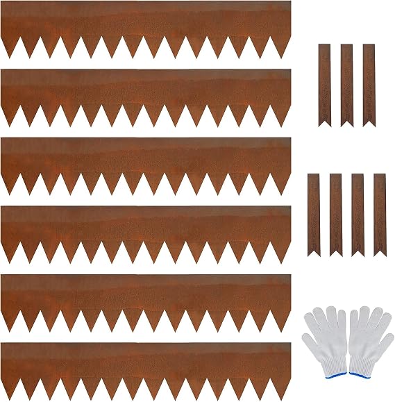 WORTH 14-Gauge Corten Steel Landscape Edging, 20Ft Metal Garden Lawn Edging