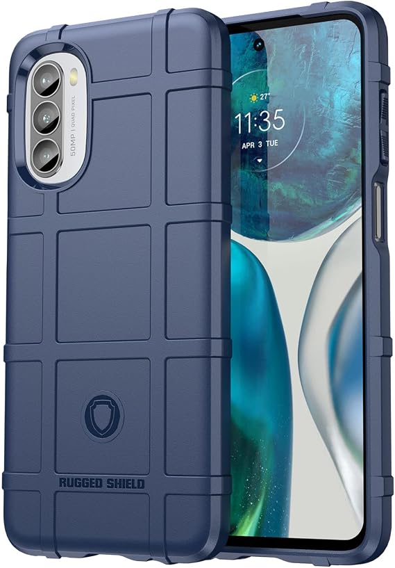 Phone Case for Motorola G52, Case for Moto G82,Rugged Shield Slim Case with Military Grade Shockproof,Drop-Tested and Camera Lens Protection Cover for Moto G52/MOTO G82/MOTO G71S, HD Blue