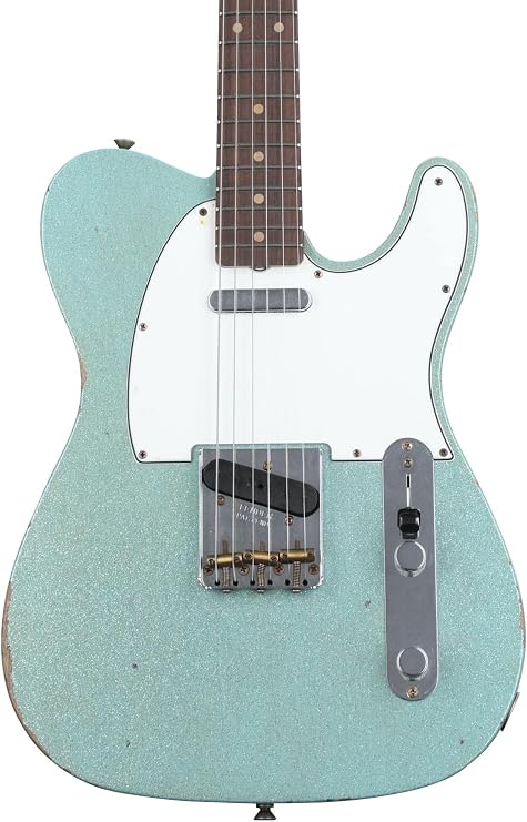 Fender Custom Shop Limited-edition '61 Telecaster Relic Electric Guitar - Aged Blue Sparkle