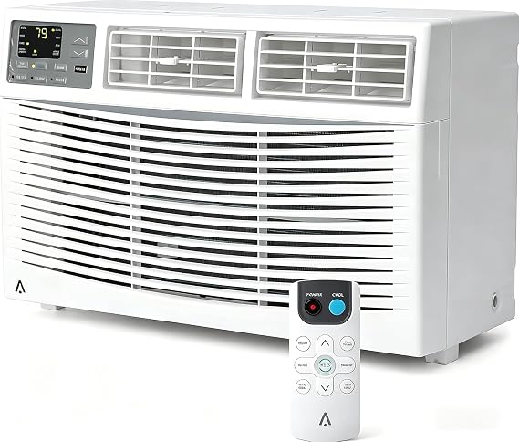 8000 BTU Window Air Conditioner Smart Remote Cool Dry Fan 350 Sq Ft 115V