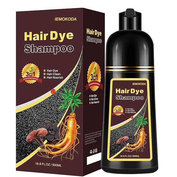 Chestnut Brown Hair Dye Shampoo, Instant Hair Color Shampoo for Women Men, Long Lasting Brown Hair Dye, Champu Para Canas,16.90 Fl Oz Works in Minutes