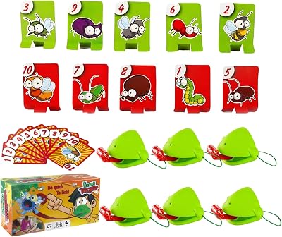 Frog Toy Tongues Out Game,Frog Party Favors Frog Mask Game Lick Cards Games Chameleon Memory Game Sensory Toys for Autism Anxiety Relief Items 6pcswith giftbox
