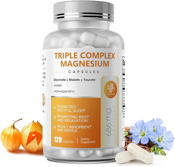 Triple Magnesium Complex for Sleep & Clam Support, 120 Capsules