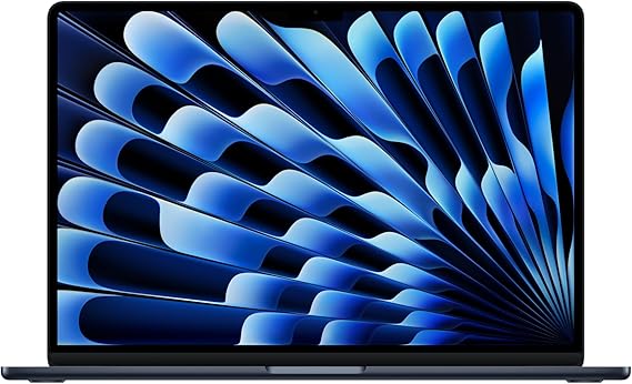 Apple 2026 MacBook Air 15-inch Laptop with M5 chip: Built for AI, 15.3-inch Liquid Retina Display, 16GB Unified Memory, 512GB SSD, 12MP Center Stage Camera, Touch ID, Wi-Fi 7; Midnight