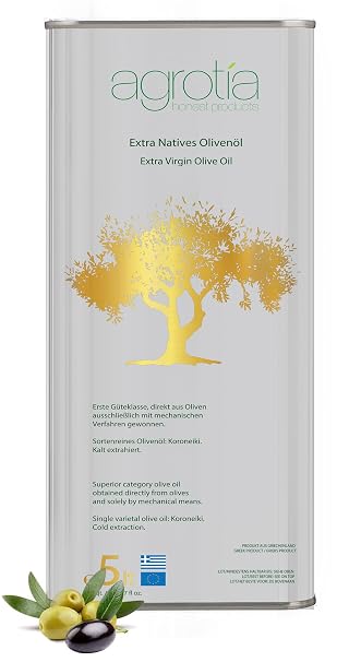 Agrotia 5 Litres Extra Virgin Premium Olive Oil from Crete Harvest 2025/26 First Grade Cold Extracted