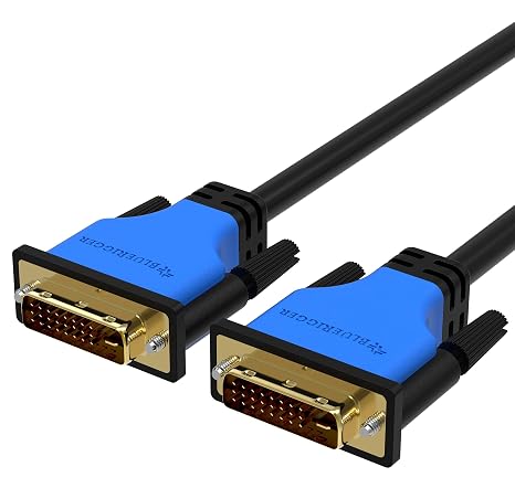 BlueRigger DVI to DVI Cable 6FT (High Resolution 2560x1600, DVI-D Cable 24+1 Dual Link, Gold Plated) DVI Cables for Gaming, HDTV Monitors, Projectors, Graphics/Video Cards