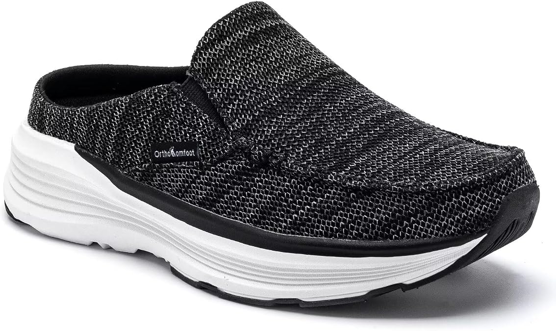 OrthoComfoot Women's Orthopedic Slip On Loafers Walking Shoes: Comfortable Arch Support Slippers for Plantar Fasciitis, Casual Soft Flat Feet Orthotic House Shoes for Foot and Heel Pain Relief