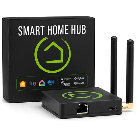 Hubitat Elevation C8 Pro Smart Home Hub, Local Control and Automations | Works with Ring, Alexa, Google Home, Apple HomeKit, Compatible with Z-Wave 800 LR, Zigbee 3.0, Matter 1.5, Bluetooth, Wi-Fi