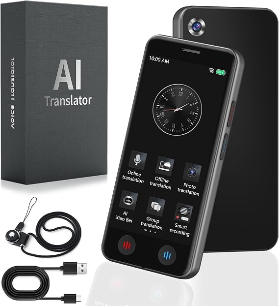 LivElect Language Translator Device, 5 inch Instant Translator No WiFi, AI Portable Translator, 139 Languages Two Way Real-Time Voice Translation, WiFi&Offline&Photo Translation for Travel Business