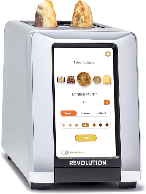 Revolution R180S Touchscreen Toaster, 2-Slice Smart Toaster with Patented InstaGLO Technology & Panini Mode