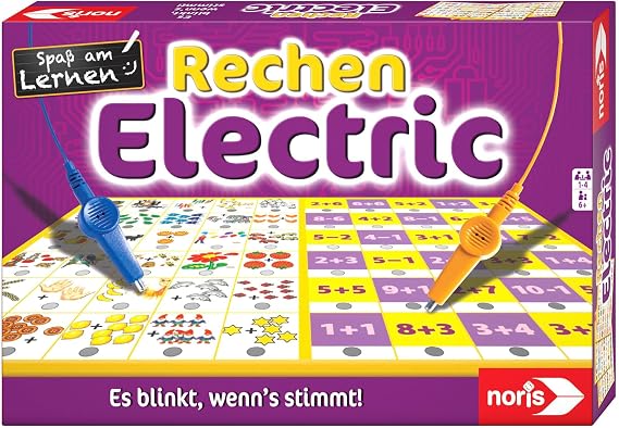 noris 606013721 Electric, The Educational Game Classic, What fits Together, it Flashes When It's Right, from 6 Years, Single, Multicolor