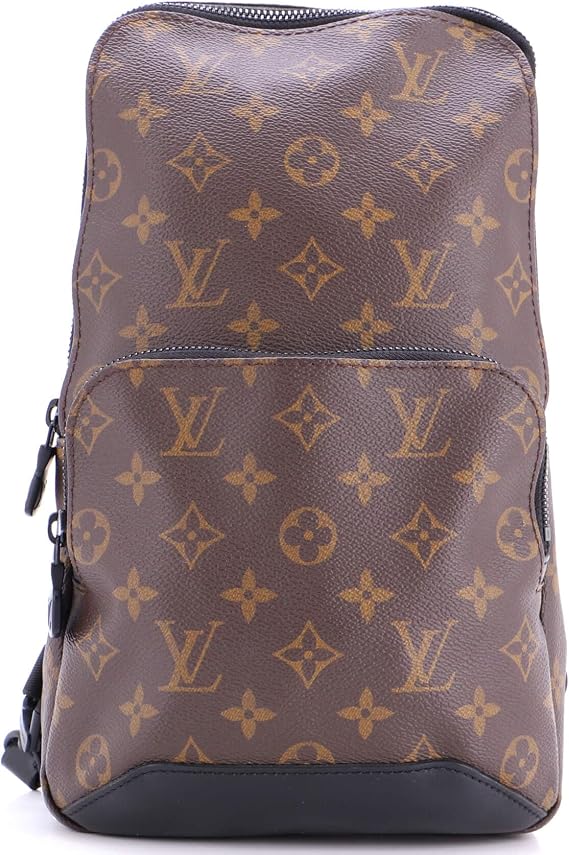 Pre-Loved Avenue Sling Bag Macassar Monogram Canvas, Brown