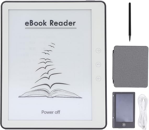 BK576 5.76 Inch Touch Screen eBook Reader for Android 8.1, 1GB RAM 16GB ROM Eye-caring Flat Ink Screen E-reader with Stylus and Case, Read E-Books Anywhere