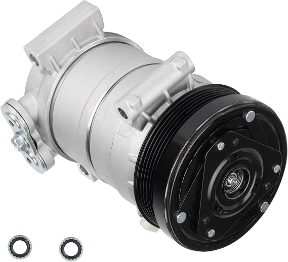Air Conditioning Compressor with A/C Clutch for 96-00 Chevy Blazer Silverado Tahoe GMC Yukon Jimmy C1500 C2500 C3500 C35 K1500 K2500 K3500 P30 S10 Pickup Suburban Sonora, Isuzu Hombre